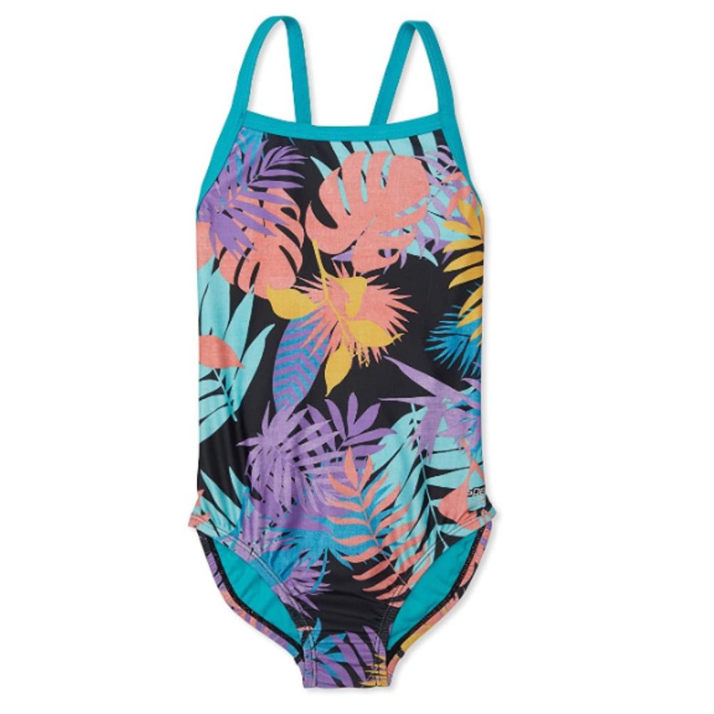 Speedo Girl's Swimsuit One Piece Thin Straps Girls Size: 12